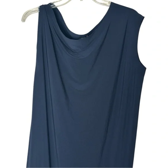 Norma Kamali Drop Shoulder Dress Midnight Blue Medium - Picture 3 of 11